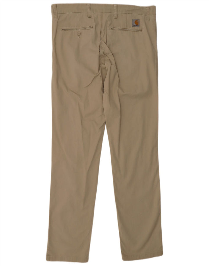 CARHARTT Herre Slim Chino Bukser W33 L34 Beige Bomuld