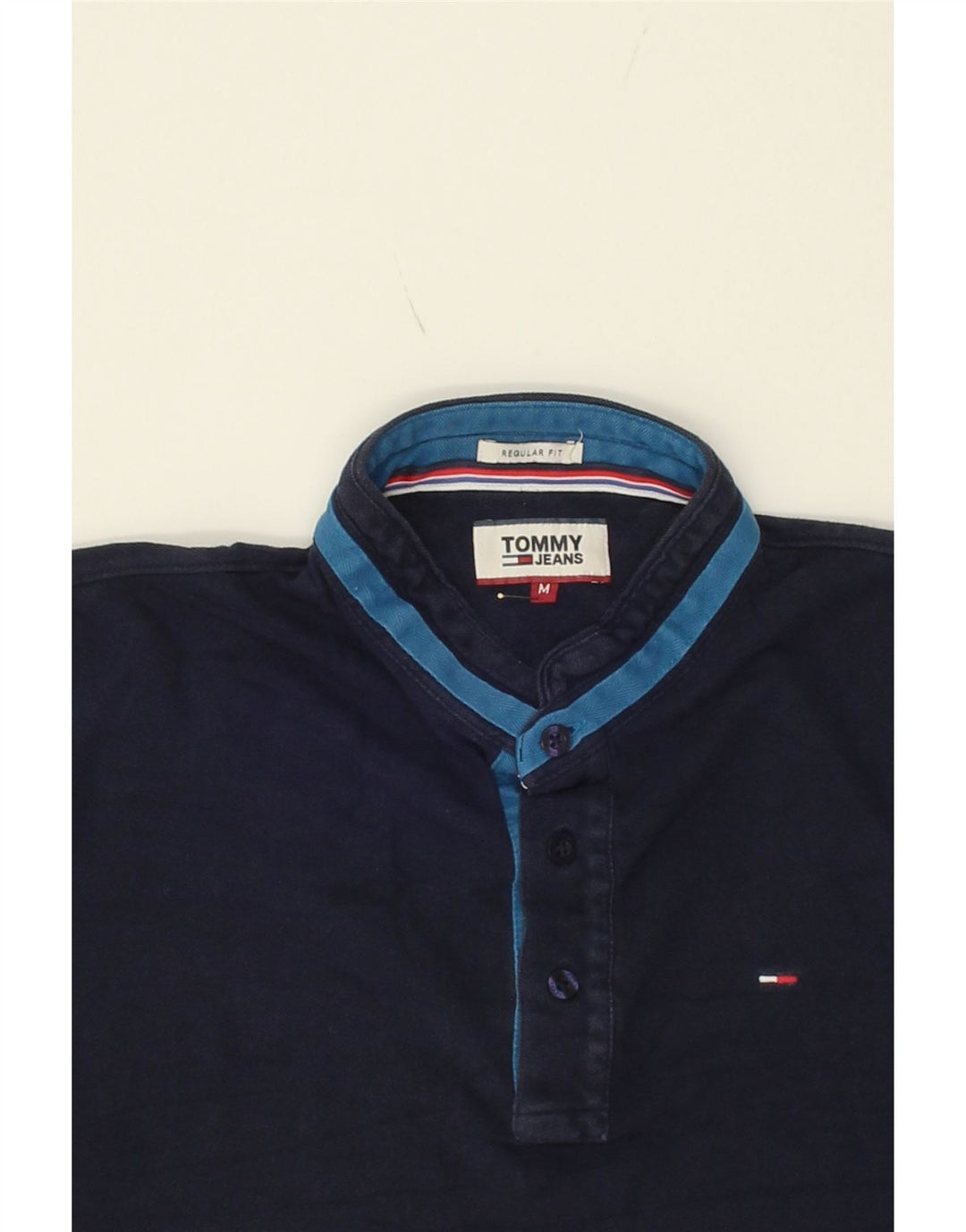 TOMMY HILFIGER Mens Regular Fit Polo Shirt Medium Navy Blue Cotton Vintage Tommy Hilfiger and Second-Hand Tommy Hilfiger from Messina Hembry 