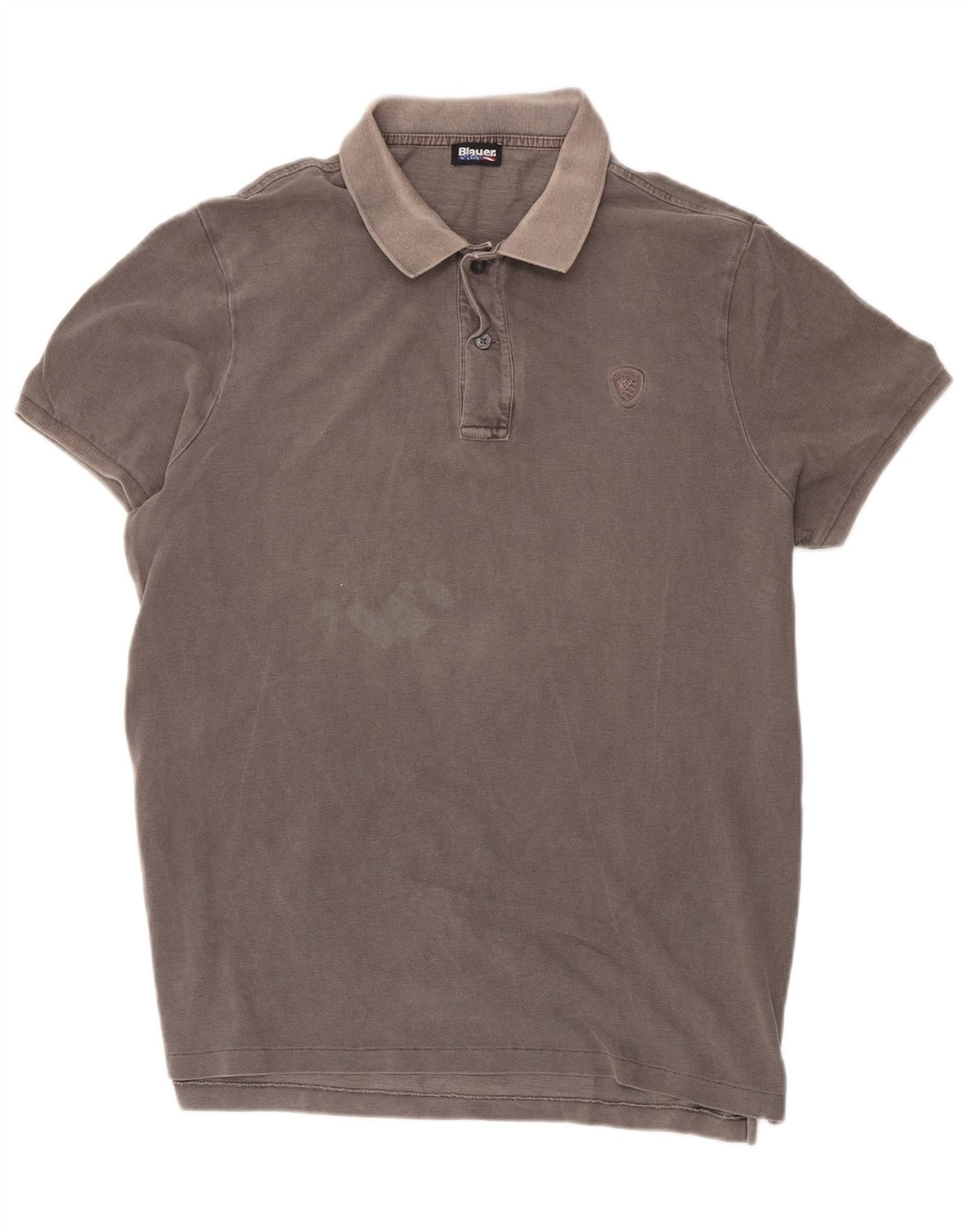 Blauer Herre Regular Fit Polo Shirt 2XL Grå Bomuld