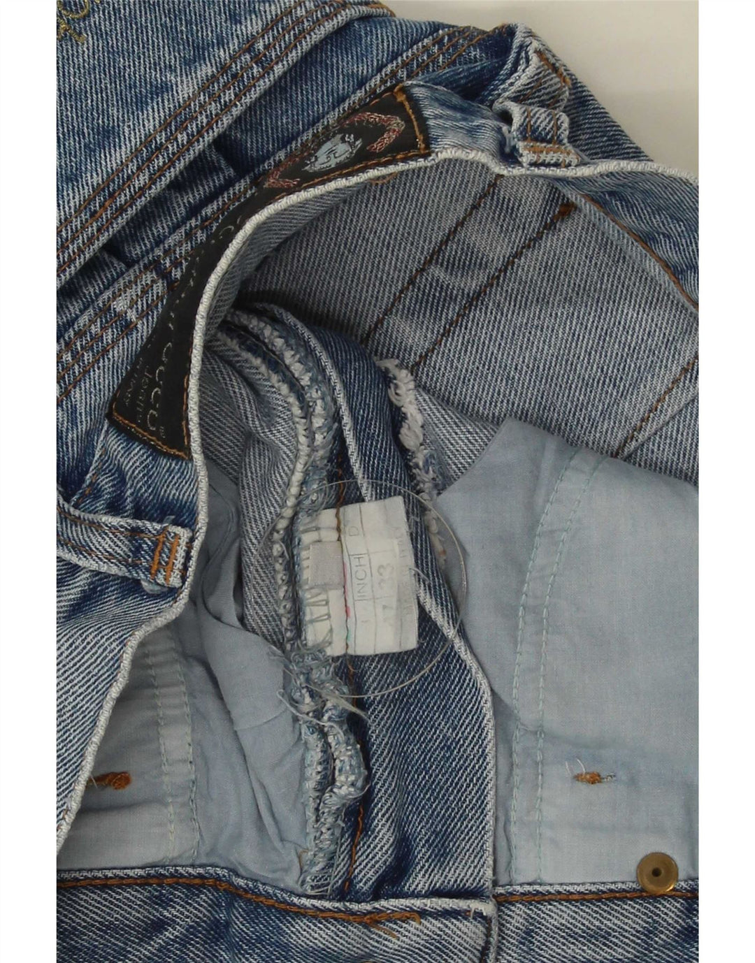 Roccobarocco Dame Denim Nederdel W33 Stor Blå Bomuld