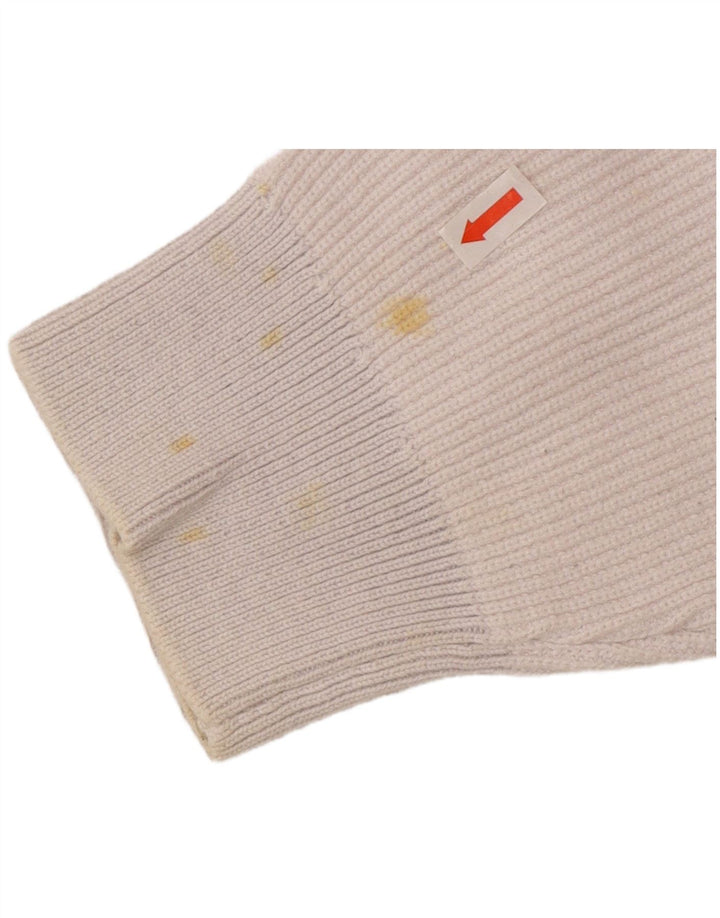 Zara Herre sweater med rund hals, mellem hvid bomuld