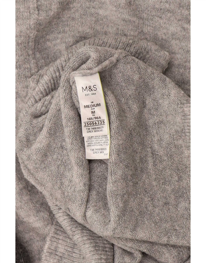 Marks & Spencer Dame Turtle Neck Jumper Sweater UK 14 Medium Grey