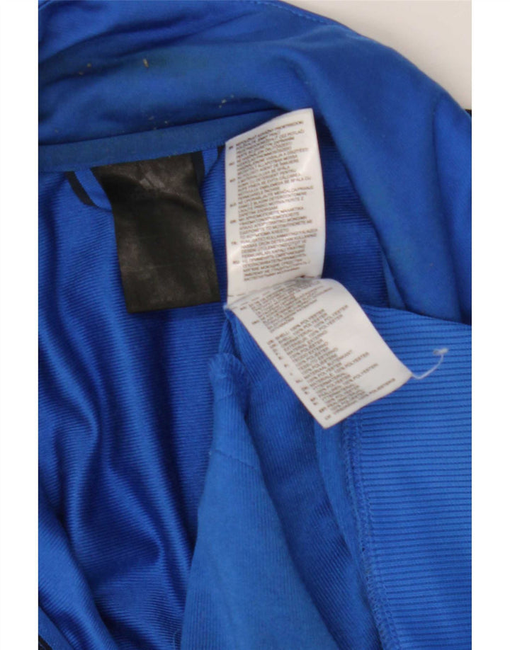 Adidas Træningsdragt til mænd, topjakke, stor blå farveblok polyester