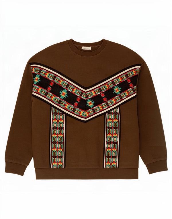 Zara Womens Oversized Sweatshirt Jumper UK 10 Small Khaki Geometric