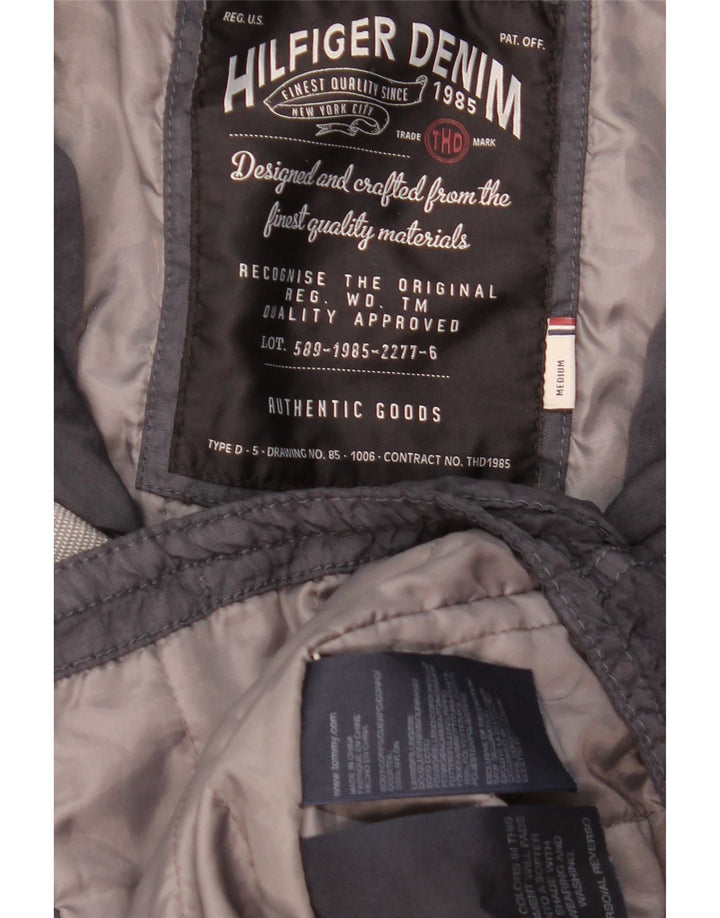 TOMMY HILFIGER Herre Military Jacket UK 38 Medium Navy Blue Nylon