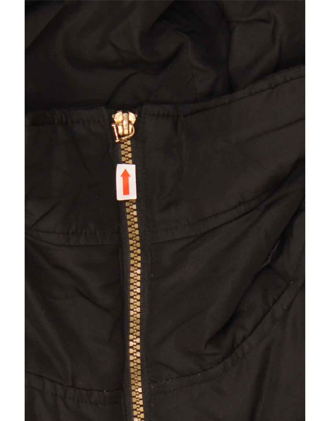 Calvin Klein Polstret frakke med hætte til kvinder UK 10 Lille sort polyester