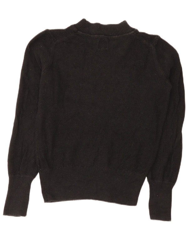 Gap Dame Turtle Neck Jumper Sweater UK 14 Medium Sort Bomuld