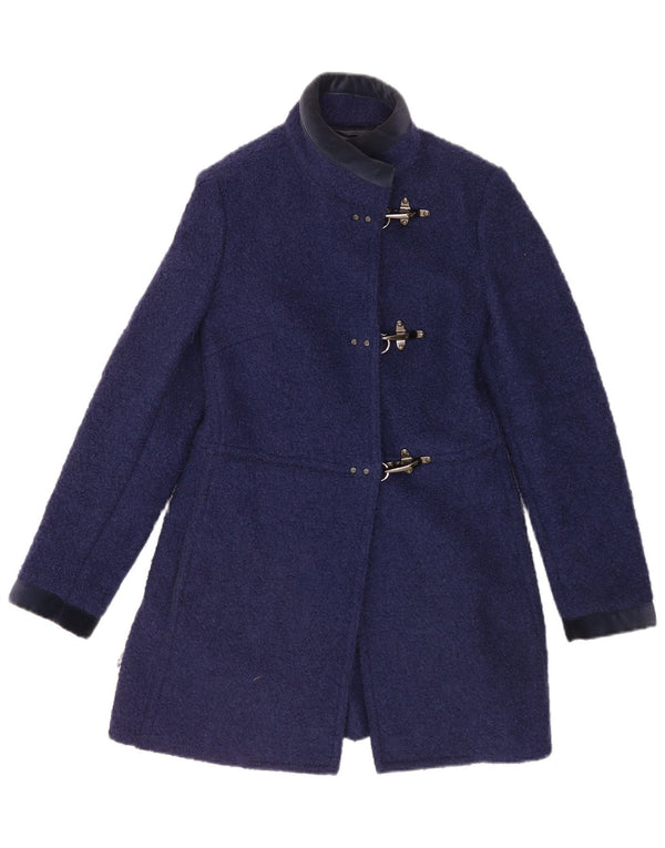Fay Dame Overfrakke UK 10 Small Navy Blue Virgin Wool