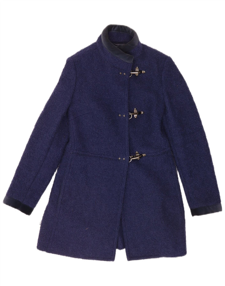Fay Dame Overfrakke UK 10 Small Navy Blue Virgin Wool