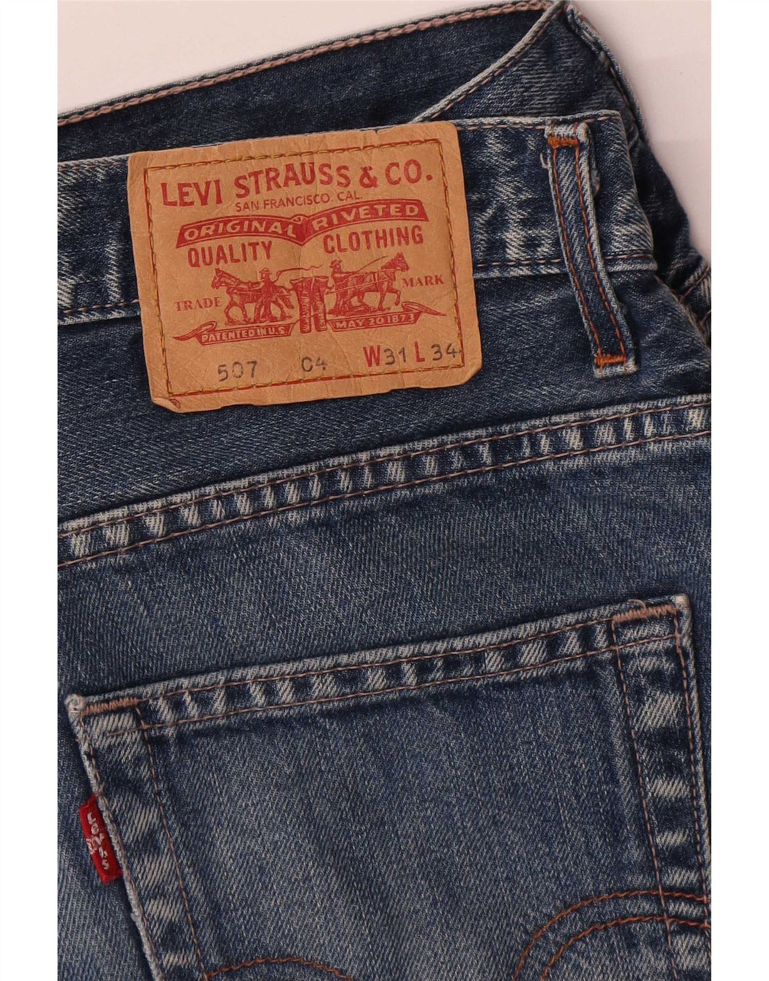 Levi's Herre 507 Slim Bootcut Jeans W31 L34 Blå Bomuld