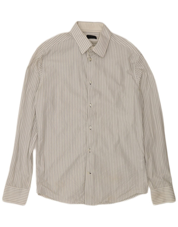 Jack & Jones herreskjorte medium hvid nålestribet bomuld