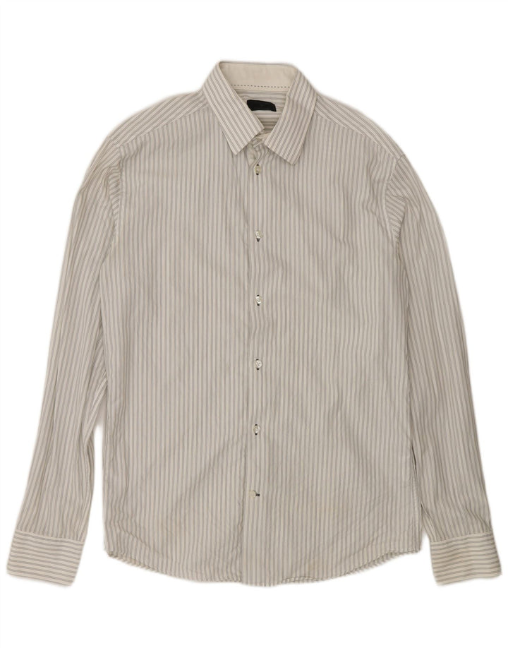 Jack & Jones herreskjorte medium hvid nålestribet bomuld