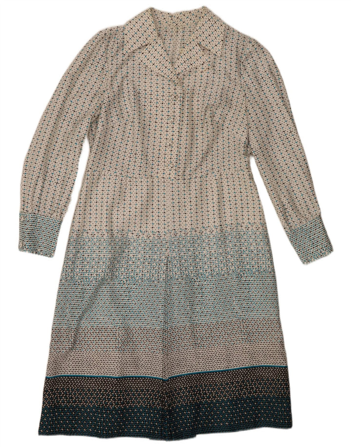 Vintage Dame Pullover Shirt Dress IT 48 XL Multifarvet Plettet