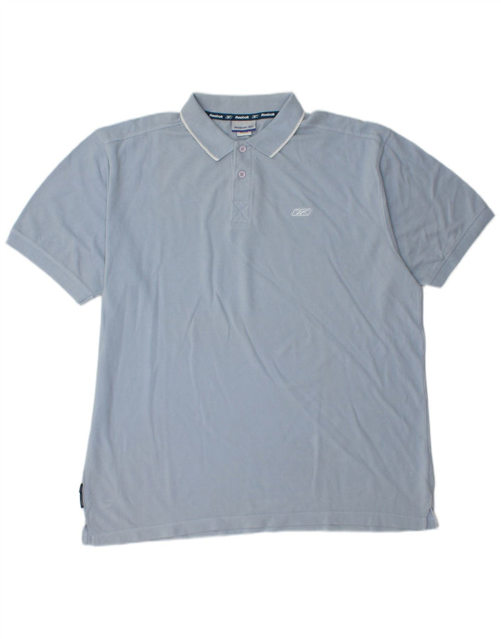 REEBOK Polo Shirt til mænd XL Blå Bomuld