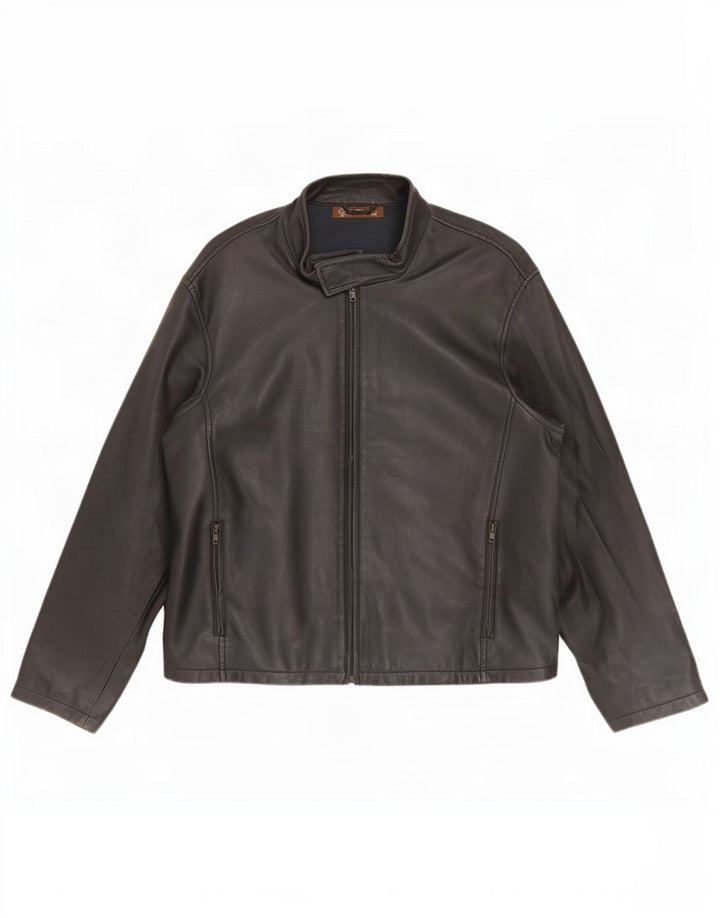 Vintage herre læderjakke UK 44 2XL Sort