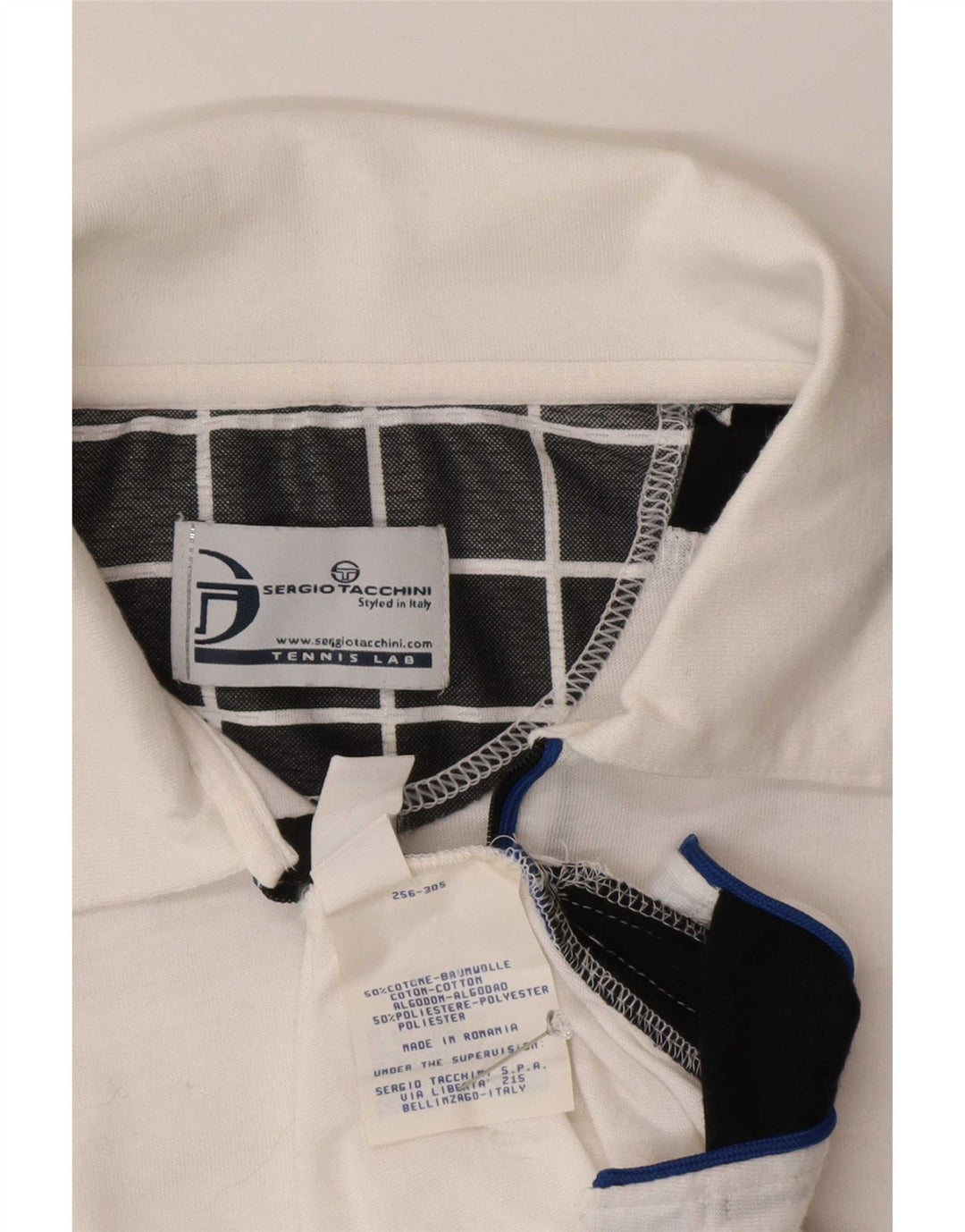 Sergio Tacchini Herre poloshirt Lille hvid Colourblock Bomuld