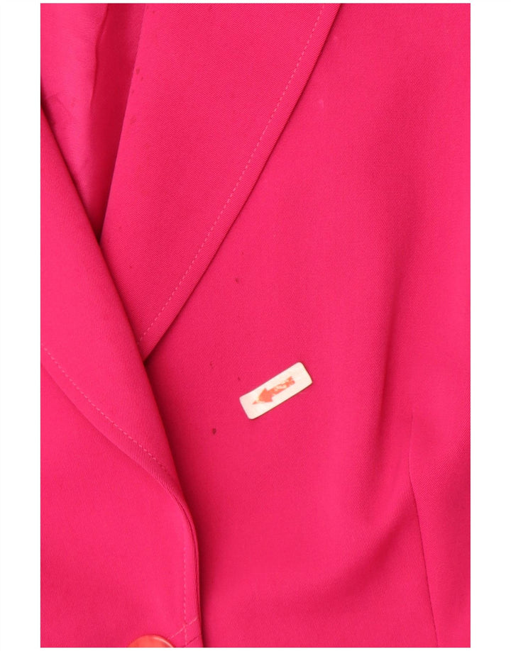 Yarell Womens Crop 3/4-ærmet 2-knaps blazerjakke UK 18 XL Pink