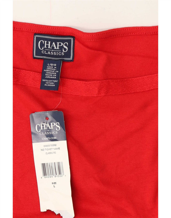 Chaps Dame Classics Bluse Top UK 16 Stor Rød Bomuld