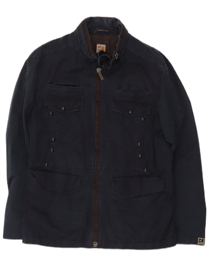 Hugo Boss Herre Hooded Utility Jacket UK 38 Medium Navy Blue