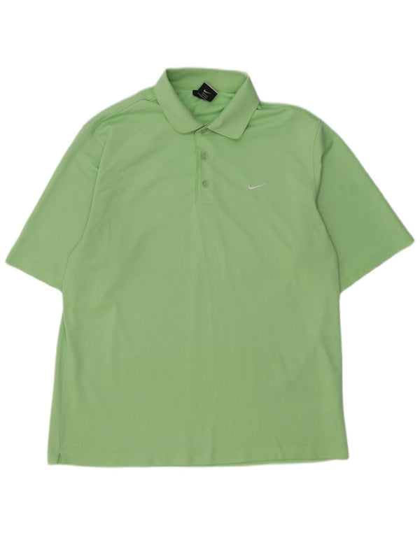 Nike Polo Shirt til mænd UK 42/44 Large Green Polyester