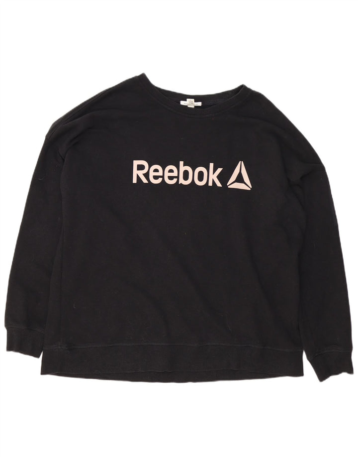 Reebok Herre grafisk sweatshirt Jumper XL Sort