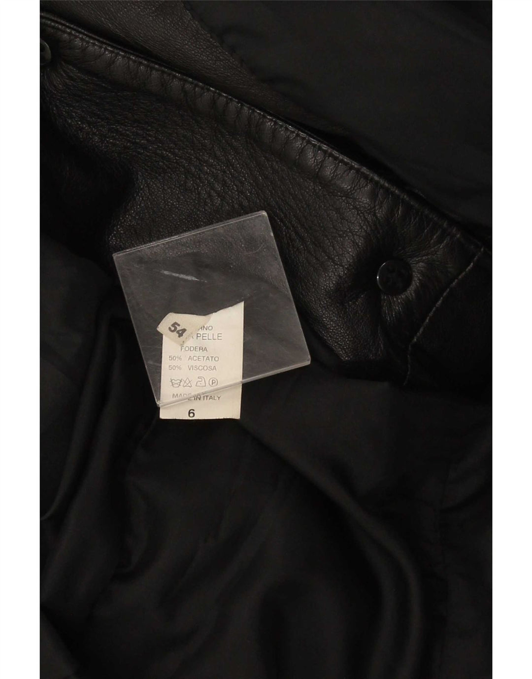 Vintage herre læderjakke IT 54 2XL Sort