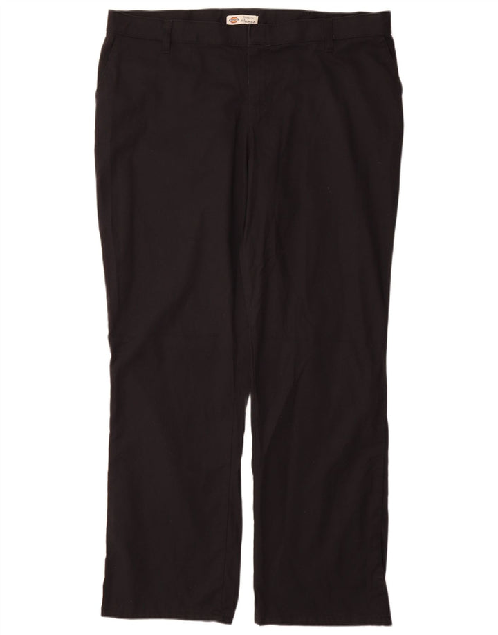 Dickies lige chinobukser til kvinder US 18 2XL W38 L32 sort polyester