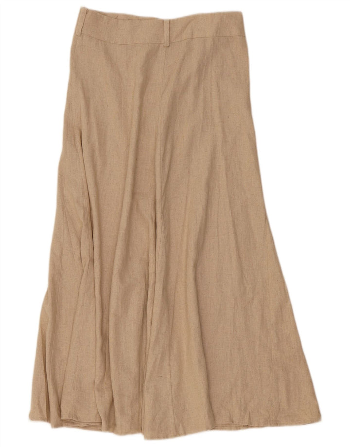 ZARA Midi-nederdel til kvinder Medium W30 Beige hør
