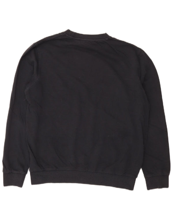 Ben Sherman Herre Grafisk Sweatshirt Jumper Medium Navy Blue Colourblock