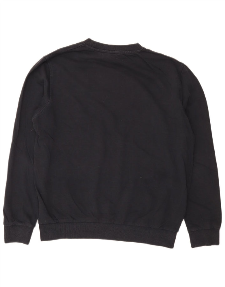 Ben Sherman Herre Grafisk Sweatshirt Jumper Medium Navy Blue Colourblock