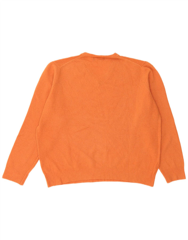 ZARA Herre V-hals sweater XL Orange Uld