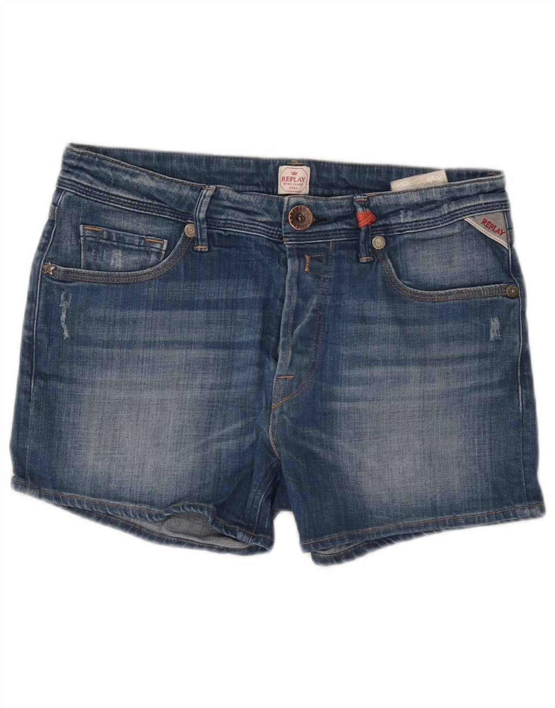 Replay Dame Denim Shorts W27 Small Blue