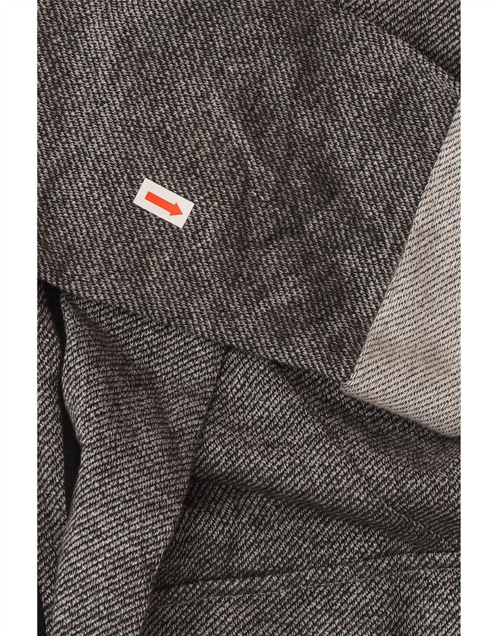 Topshop Womens Longline Open Blazer Jacket UK 10 Small Grey Colourblock