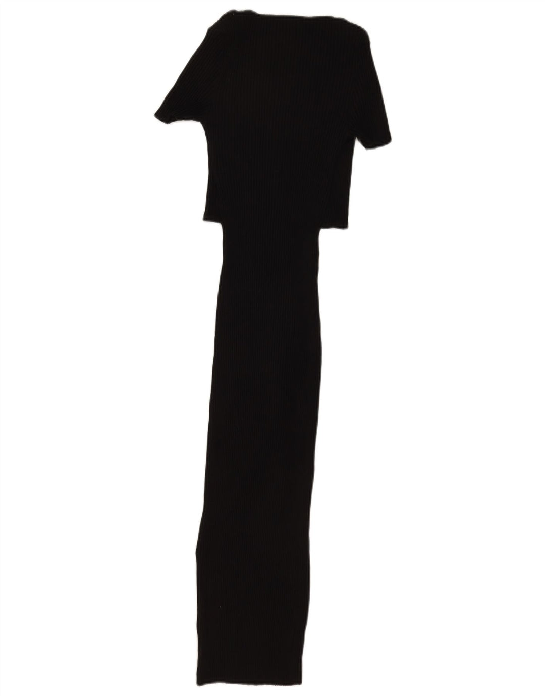 Zara Dame Maxi Dress UK 12 Medium Sort Bomuld