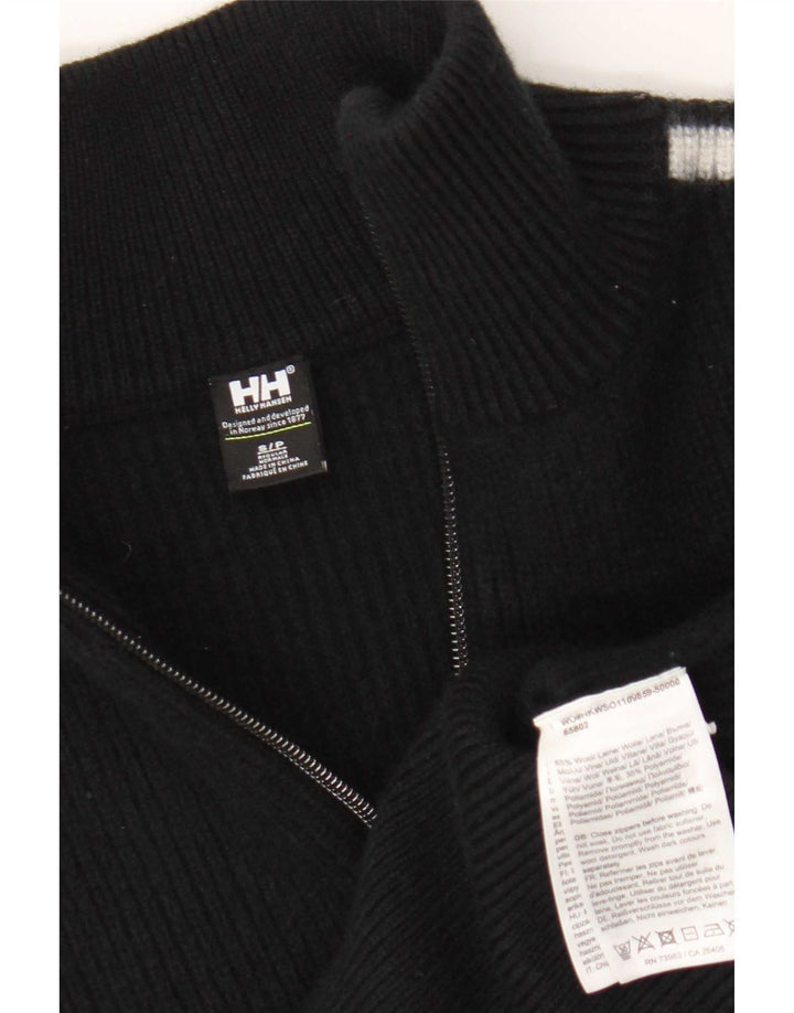 Helly Hansen Sweater med lynlås til kvinder UK 10 Small Black Colourblock