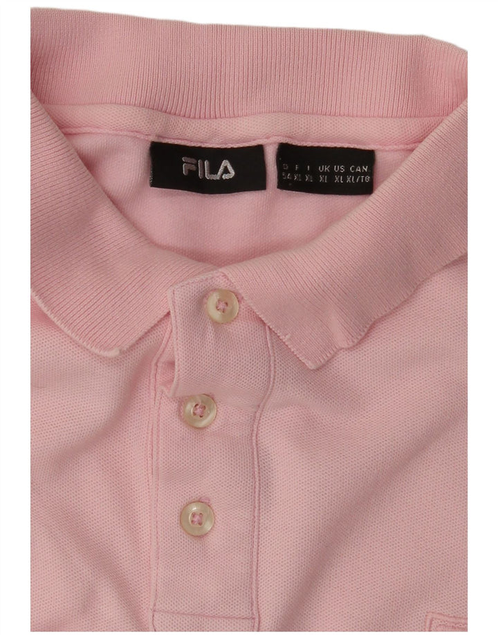 FILA Poloshirt til mænd XL Pink Bomuld