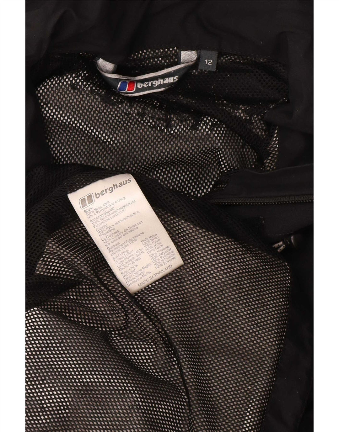 Berghaus Regnjakke med hætte til kvinder UK 12 Medium Sort Nylon