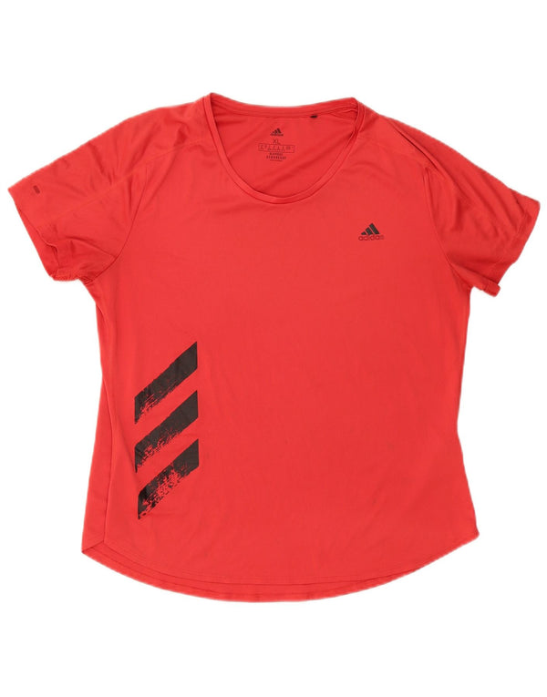 Adidas Aeroready Graphic T-Shirt Top UK 20/22 XL Rød Polyester