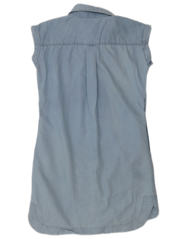 Calvin Klein Jeans Piger Denim Kjole 12-13 År Stor Blå Bomuld