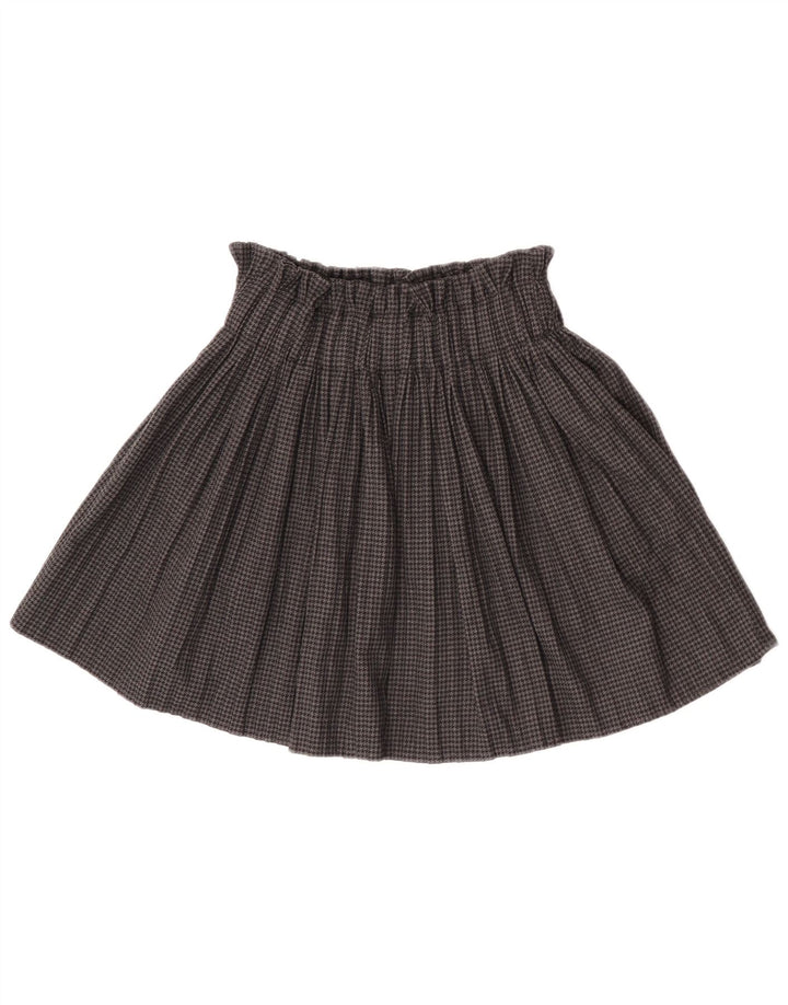 Zara Womens High Waist Skort UK 4 XS Grå Houndstooth Polyester