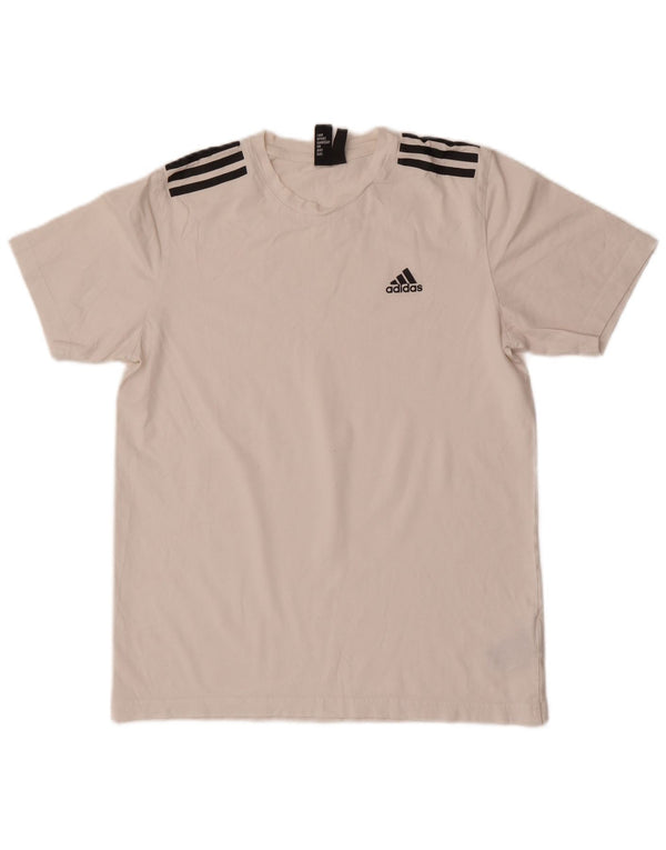 Adidas Herre T-Shirt Top Lille Hvid Bomuld