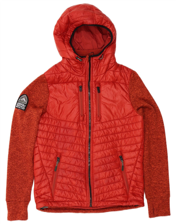 Superdry Polstret Herrejakke UK 38 Medium Rød Flecked Polyester