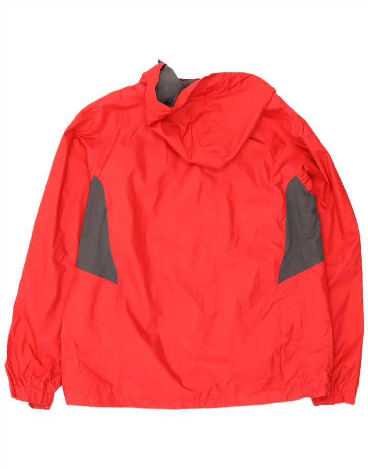 Eddie Bauer Herre Windbreaker Jacket 2XL Rød Colourblock Polyester