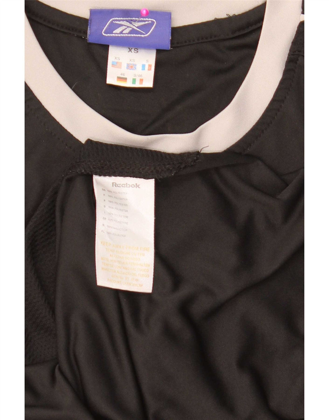 Reebok Herre Grafisk Vest Top XS Sort Colourblock Polyester