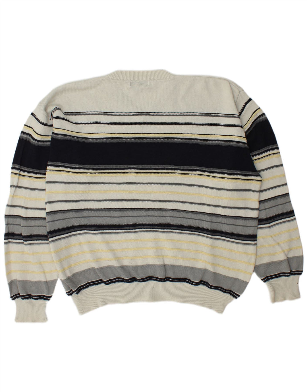 Paul R. Smith Herre V-hals sweater Stor flerfarvet stribet bomuld