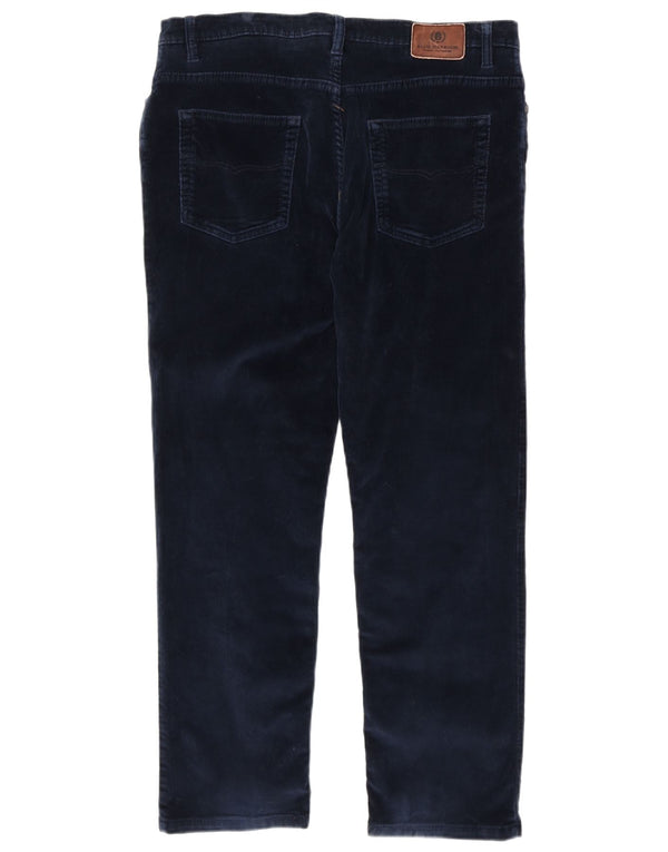 Marks & Spencer Herre Blue Harbor Straight Corduroy Bukser W36 L31 Navy