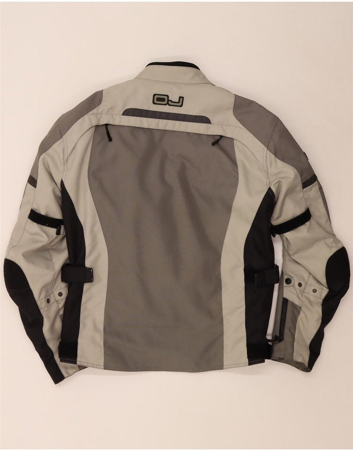 OJ Atmosfere Herre Graphic Bomber Jacket UK 40 Large Grey Colourblock