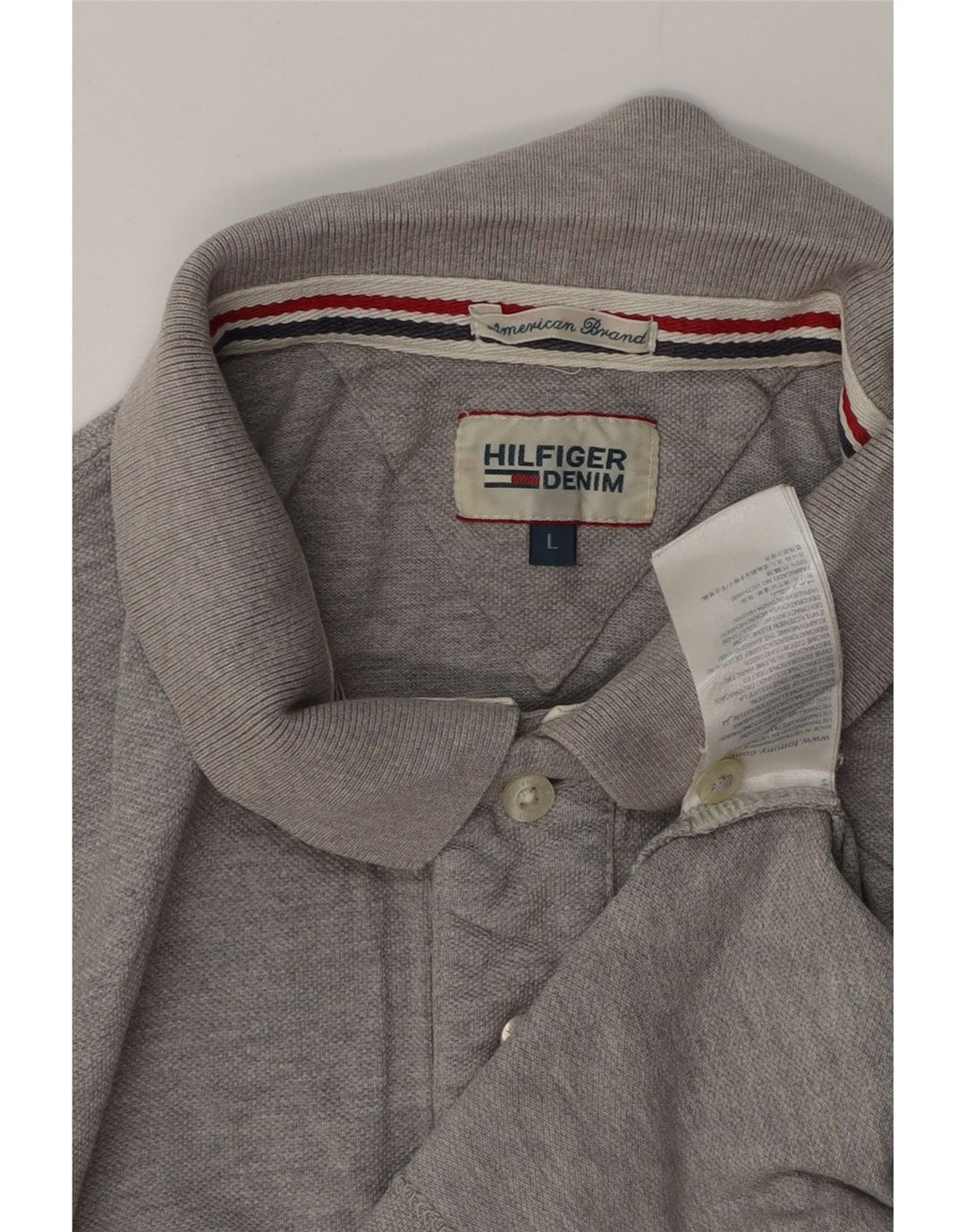 TOMMY HILFIGER Poloshirt til mænd Stor grå bomuld