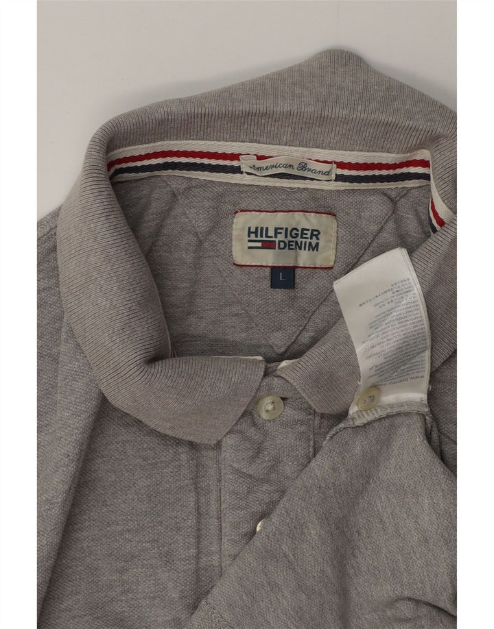 TOMMY HILFIGER Poloshirt til mænd Stor grå bomuld