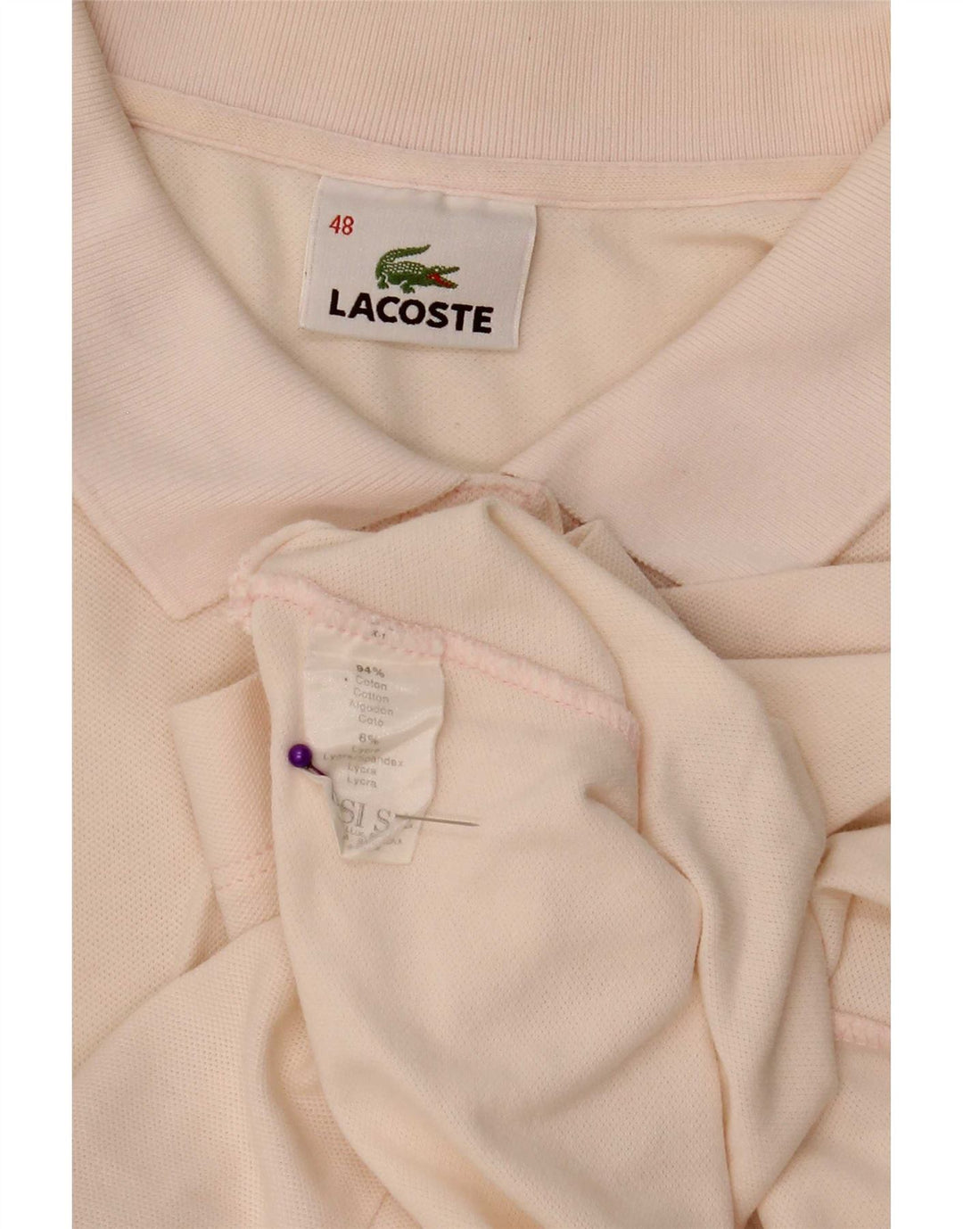 Lacoste Dame Polo Shirt Størrelse 48 XL Pink Bomuld